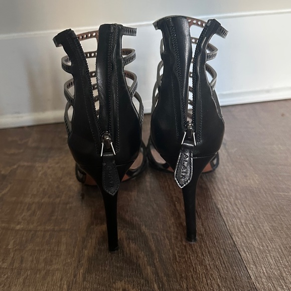 Alaïa Leather Gladiator Sandals Heels - Picture 6 of 8